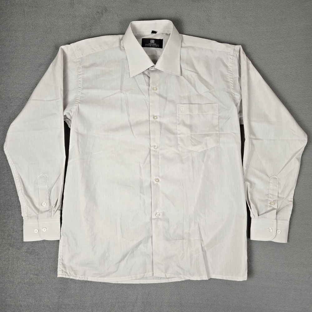 Givenchy Gentlemen Dress‎ Shirt Mens 17.5-41 Vintage Longsleeve Button Up Gray